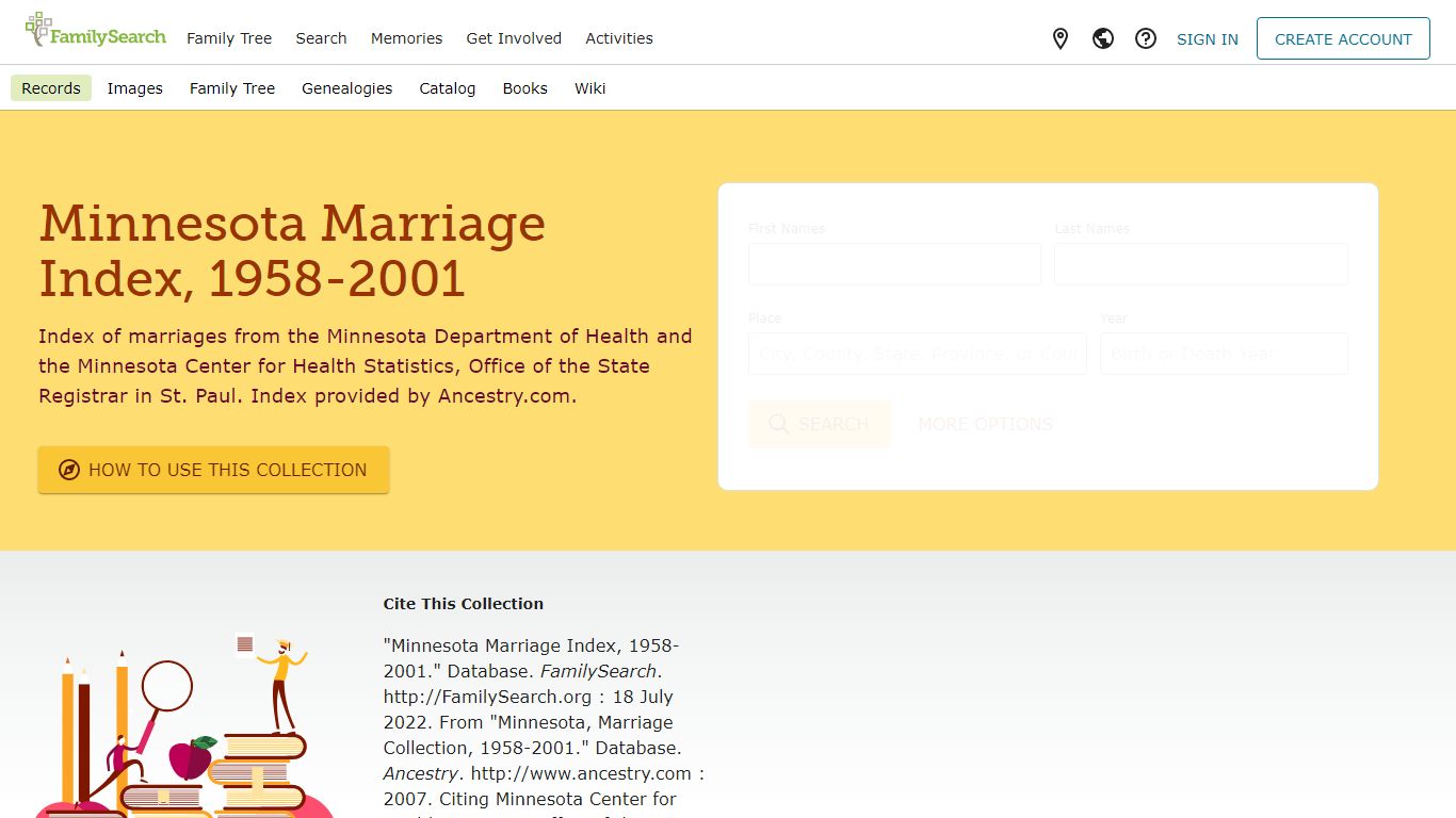 Minnesota Marriage Index, 1958-2001 • FamilySearch